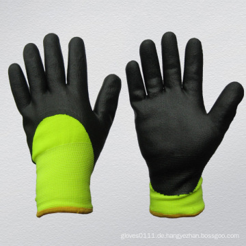 13G Nylon Futter Nitril beschichtet Winter Arbeit Handschuh